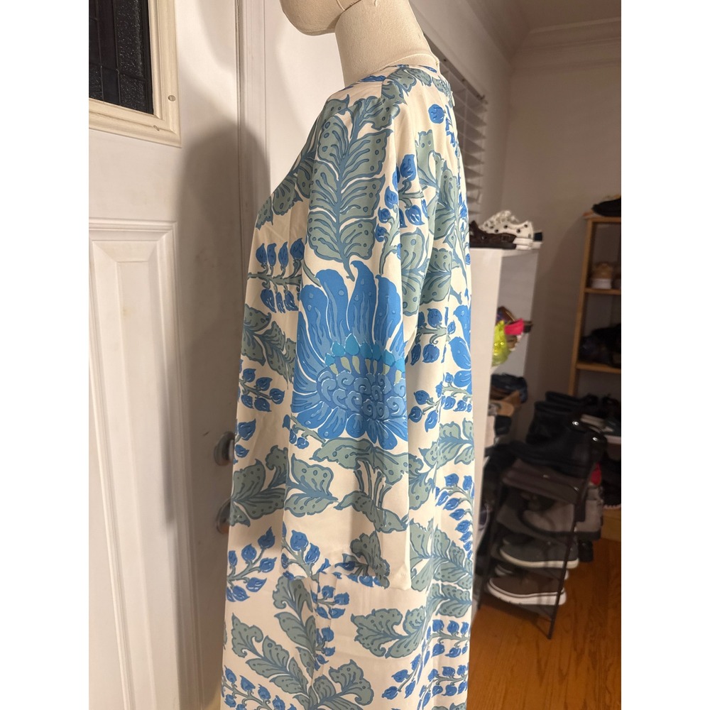 TUCKERNUCK 'Jamie' midi chinoiserie- inspired botanical Floral shift dress Sz XL - Picture 8 of 14